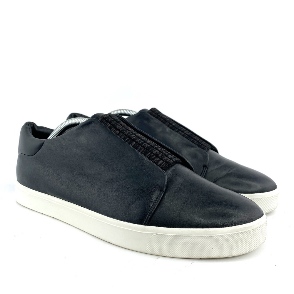 Vince Cantara Women Leather Slip-On Sneakers Black‎ Sz US 11 M $195